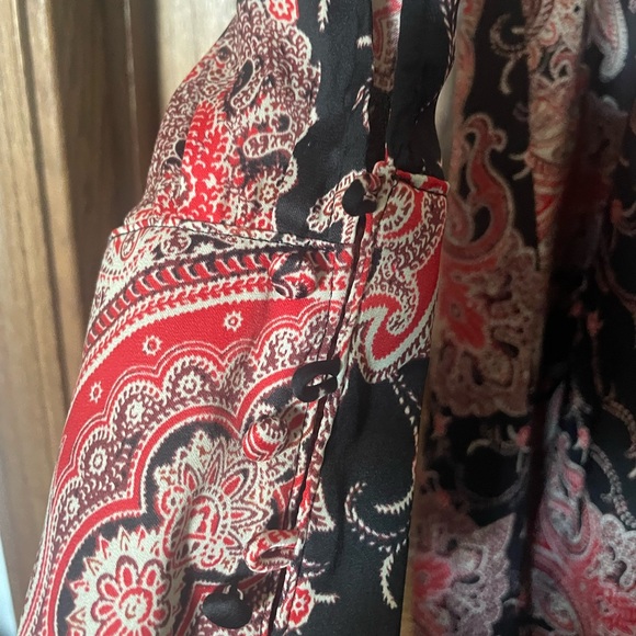 FREE PEOPLE oversized Paisley Tunic Size Small - Picture 4 of 8